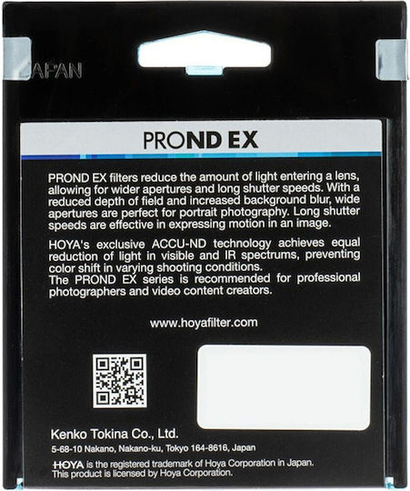 Hoya ProND EX 1000 Filter ND / Clear 72mm for Camera Lenses