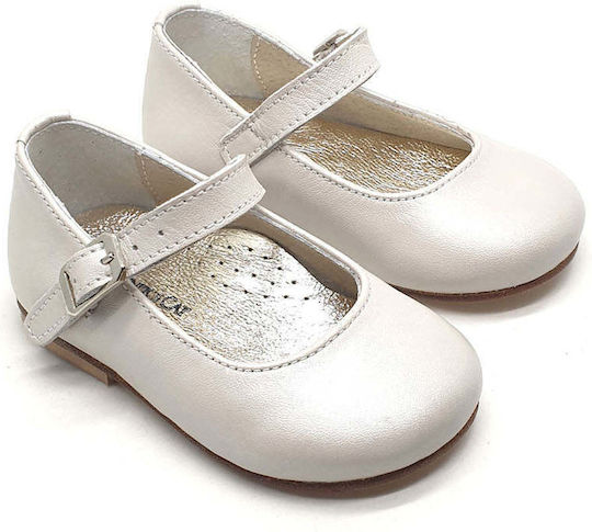 Designer's Cat Pantofi de botez pentru fetițe Dama din Piele Ecru 0100L0K0 1000033