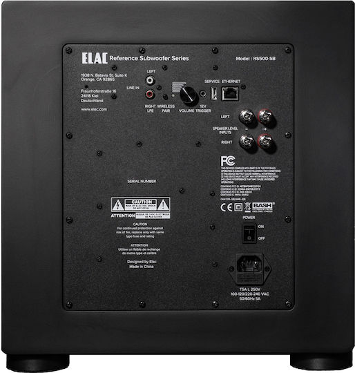 Elac RS500 Безжично Самоусилващ Субуфер с Говорител 10" 1000W Черен