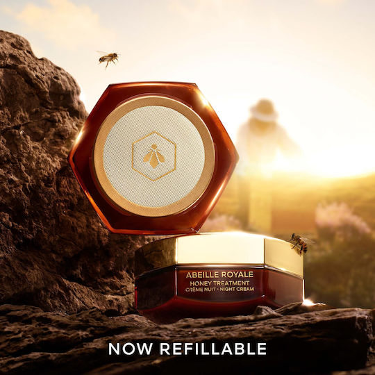 Guerlain Abeille Royale Honey Refill Κρέμα Προσώπου Νυκτός για Αντιγήρανση & Λάμψη με Υαλουρονικό Οξύ & Κολλαγόνο 50ml