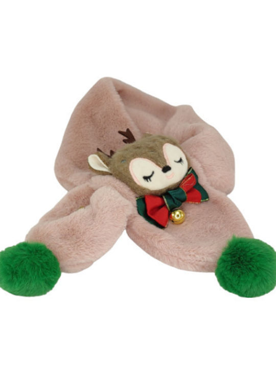 Set Christmas Caps Santa Claus Pink with Gloves, Scarf