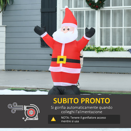 Inflatable Illuminated Santa Claus Electric Red 120x80x40cm
