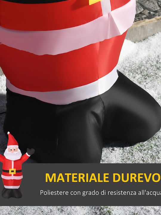 Inflatable Illuminated Santa Claus Electric Red 120x80x40cm