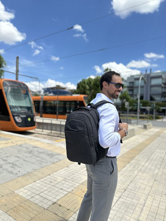 Matein Τσάντα Πλάτης για Laptop 15.6" με Θύρα USB σε Μαύρο χρώμα CB-1007ΜΑΎΡΟ/15,6'