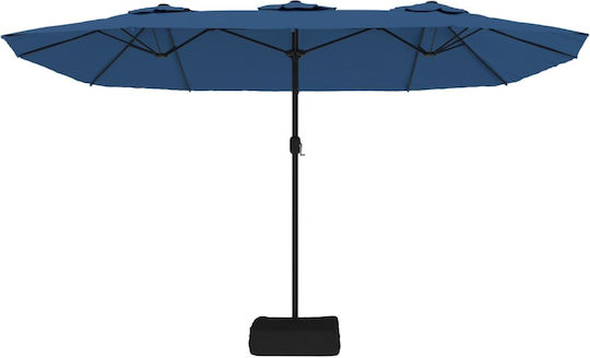 Round Aluminum Blue Parasol Φ4.49xH2.45m
