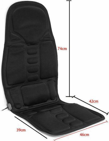 Seat Massage for the Back with Heating Function Black