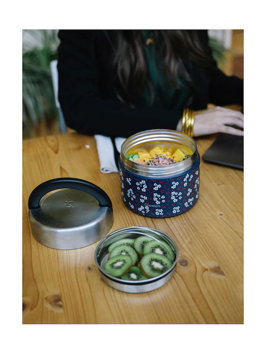 Qwetch Qwetch Inox Isolierte Lunchbox Blau Mit Fächern 850ml