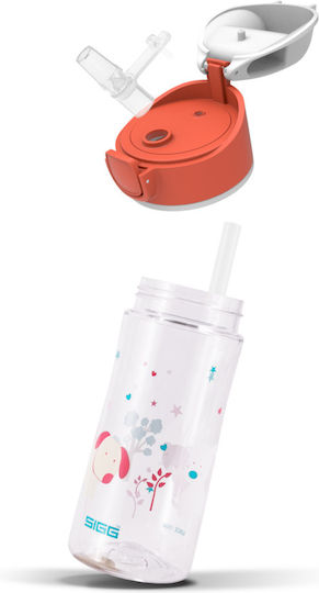 Sigg Miracle Детски Бутилка за Вода Пластмаса с Сламка Розово 350ml