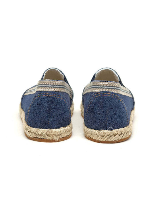 Designer's Cat Christening Leather Espadrilles Blue