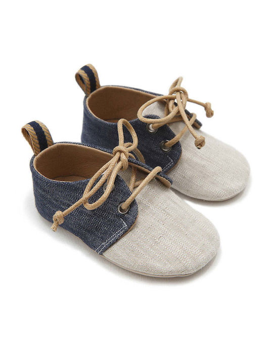 Designer's Cat Βαπτιστικά Υφασμάτινα Oxfords Αγκαλιάς Μπλε