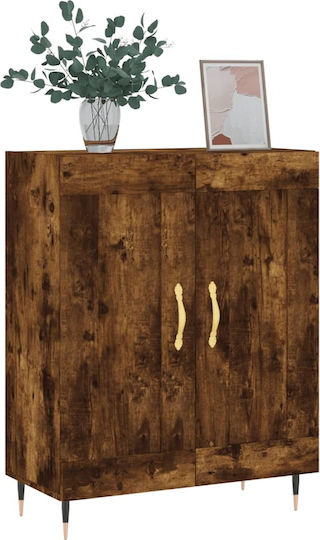 Sideboard Wood & Metal Καπνιστή Δρυς 69.5x34x90cm