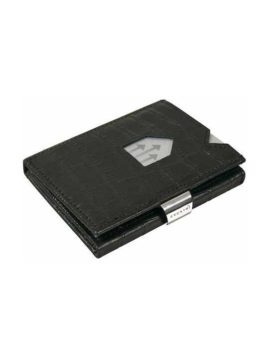 Exentri Men's Leather Card Wallet with RFID Black