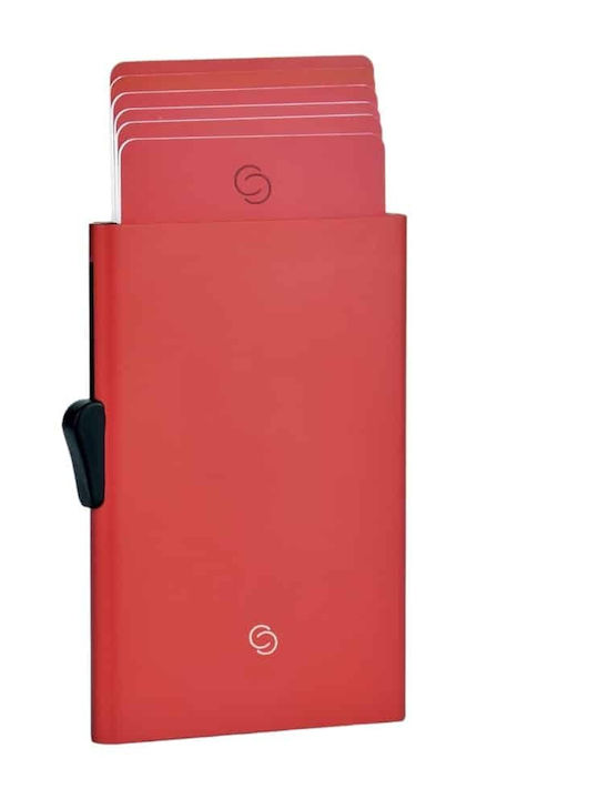Ανδρικό Πορτοφόλι Καρτών με RFID Κόκκινο