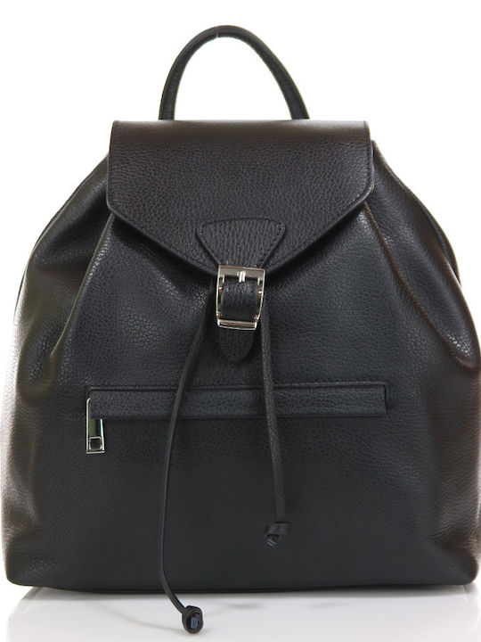 Leather Women's Bag Backpack Black