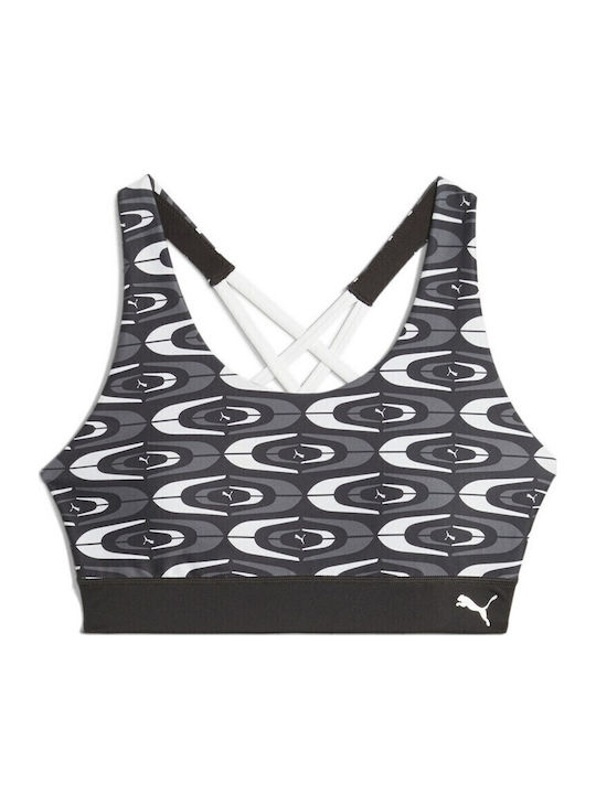 Strappy Women's Sports Bra without Padding Black