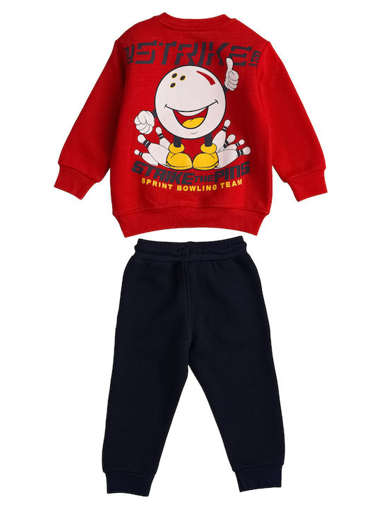 Sprint Kids Sweatpants Set Red 2pcs