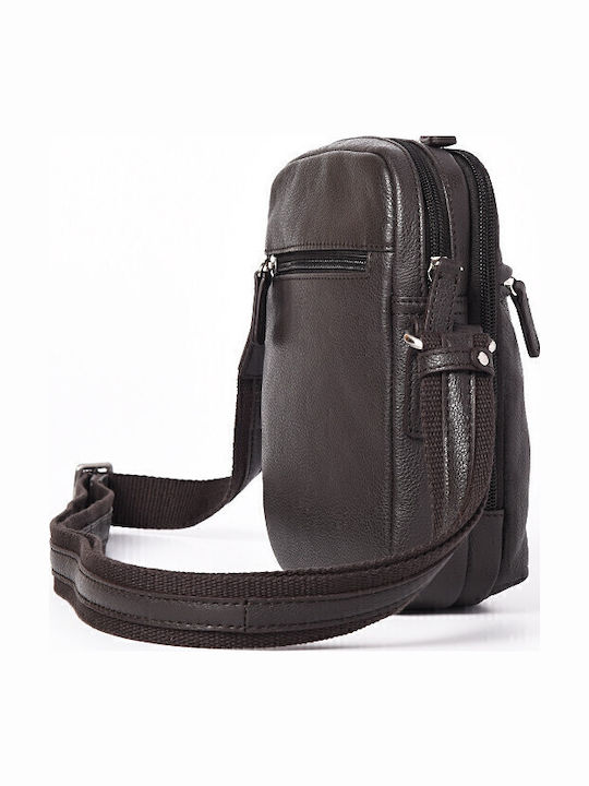 Leather Men's Bag Shoulder / Crossbody Brown