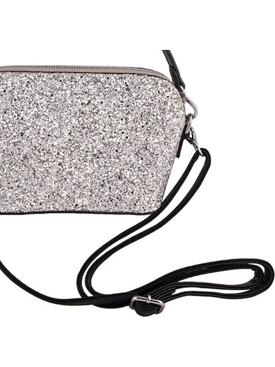 Damentasche Schultertasche Silber