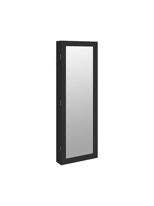 vidaXL Rectangular Wall Mirror Black with Wooden Frame 37.5x10x106cm