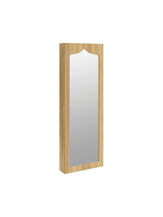 vidaXL Rectangular Wall Mirror Brown with Wooden Frame 37.5x10x106cm