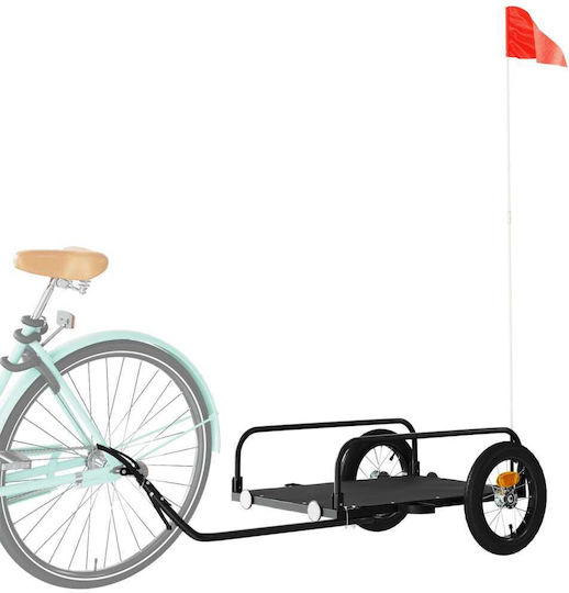 Vidaxl Black Bicycle Trailer 122 X 53 X 31 Cm Iron