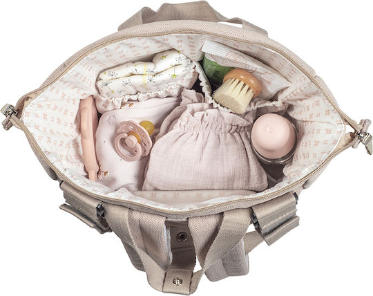Walking Mum Backpack Diaper Bag Eco Mum Apricot 28x12x37cm