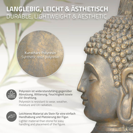 ECD Germany Decorative Buddha made of Stone 42x38x74.5cm 1pcs