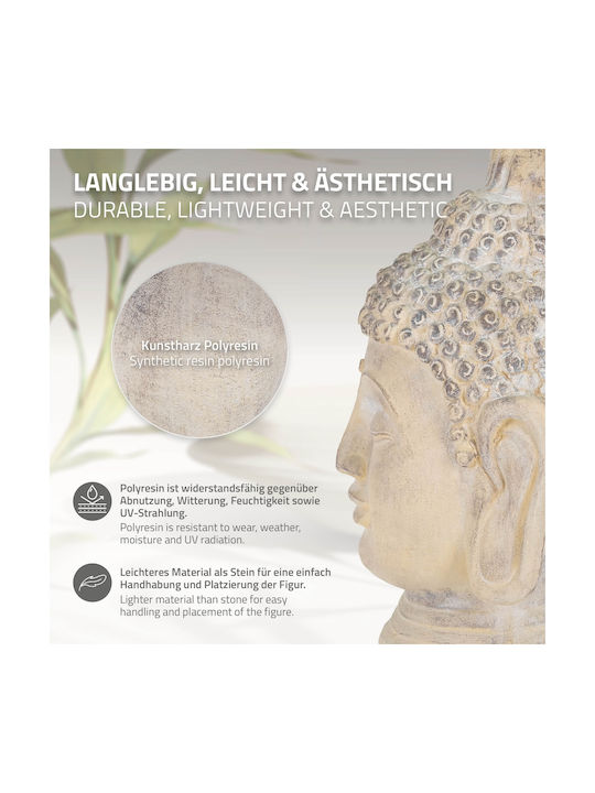 ECD Germany Decorative Buddha made of Stone 45x39x78cm 1pcs