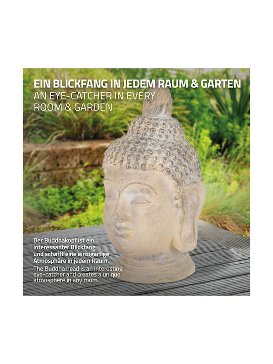 ECD Germany Dekorativer Buddha aus Stein 30x30x55cm 1Stück