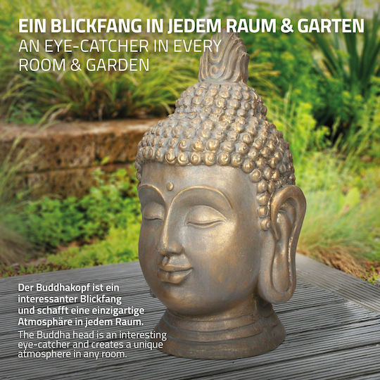 ECD Germany Decorative Buddha made of Stone 42x38x74.5cm 1pcs