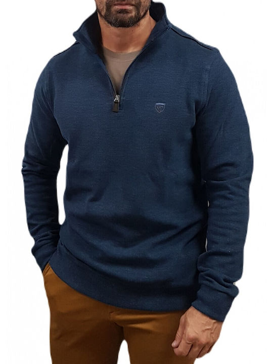 Herrenblusen Kurzarm Blau