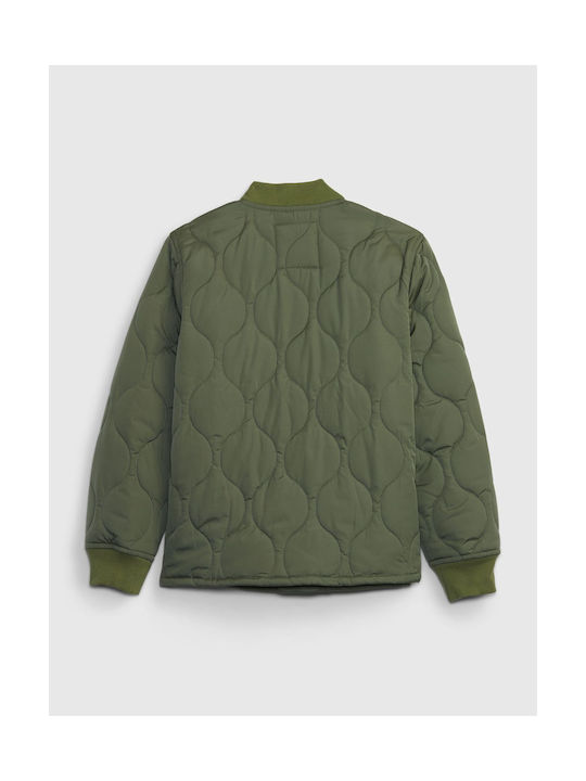 GAP Quilted Coat Green with Ηood