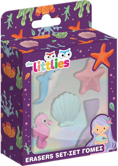 The Littlies Σετ Γόμες για Μολύβι (Διάφορα Σχέδια/Χρώματα) 4τμχ