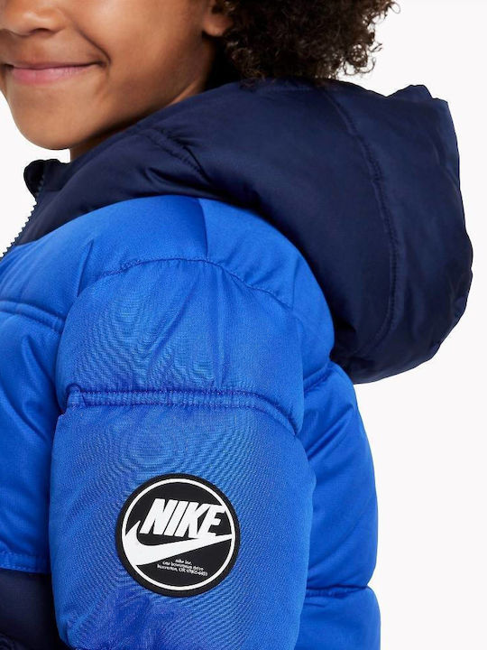 Kids' Sports Jacket Short with Hood Blue