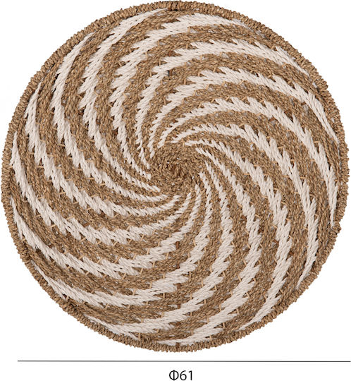 HomeMarkt Διακοσμητικό Πιάτο από Ψάθινο Υλικό 61x3cm HomeMarkt Διακοσμητικό Πιάτο από Ψάθινο Υλικό 61x3cm