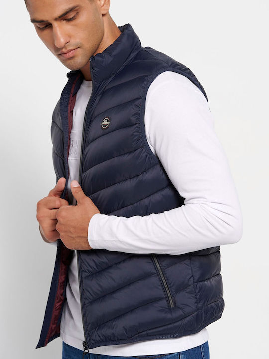 Sleeveless Jacket Puffer Navy Blue