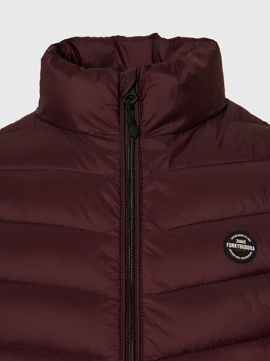 Sleeveless Jacket Puffer Deep red