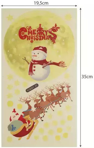 Ruhhy Autocolant Afișare Decorativ Crăciun 35x19.5cm Multicolour 1buc