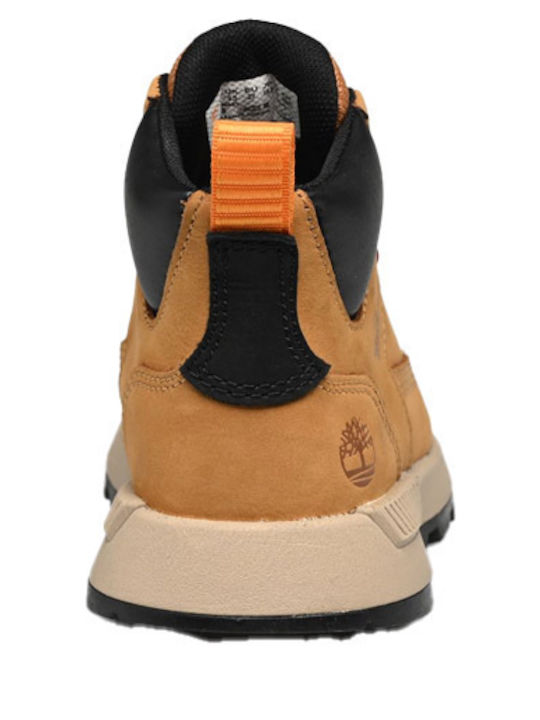 Killington Leather Kids Boots with Laces Yellow