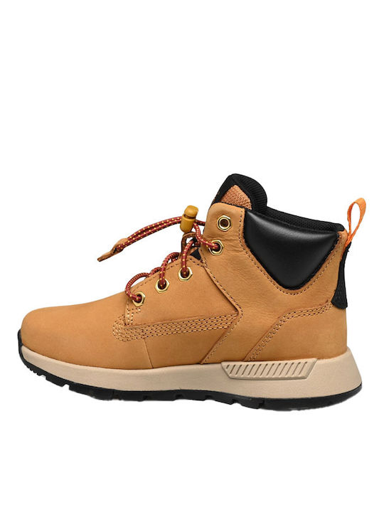 Killington Leather Kids Boots with Laces Yellow