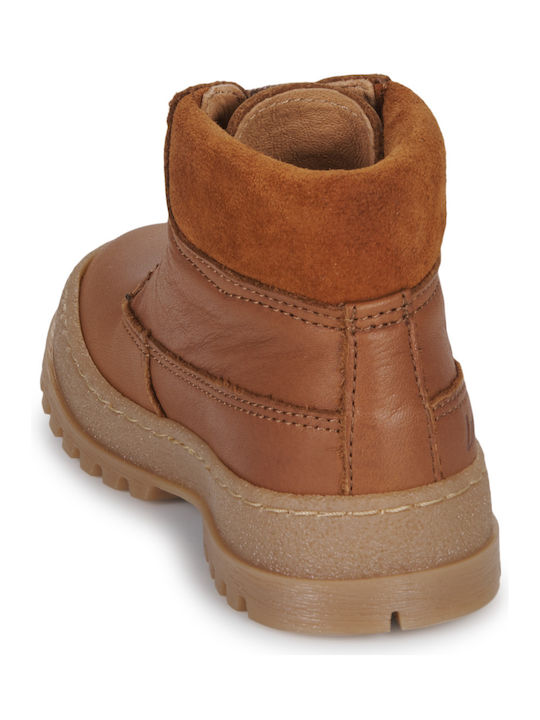 Kinderstiefel mit Reißverschluss Braun