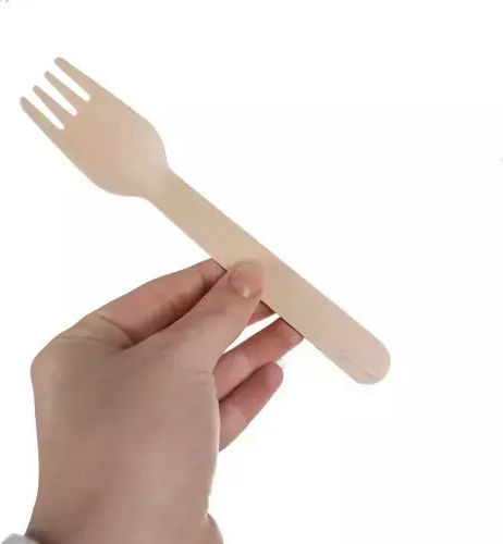 Ruhhy Biodegradable Fork Disposable Wooden 100pcs