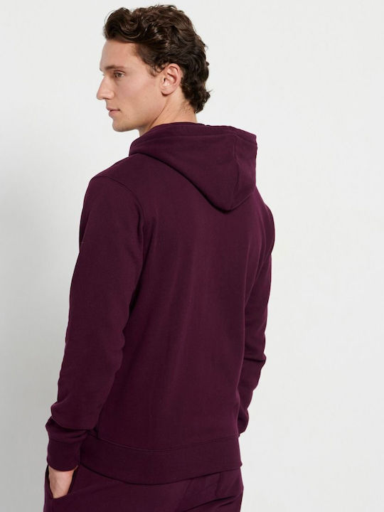 Funky Buddha Sweatshirt with Hood Burgundy