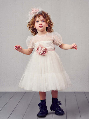 Designer's Cat Ecru Tulle Baptism Dress