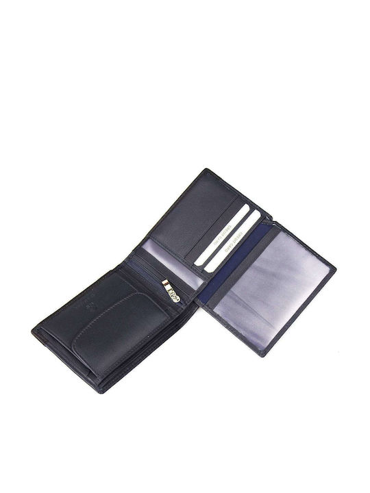 Δερμάτινο Ανδρικό Πορτοφόλι Καρτών με RFID Μπλε