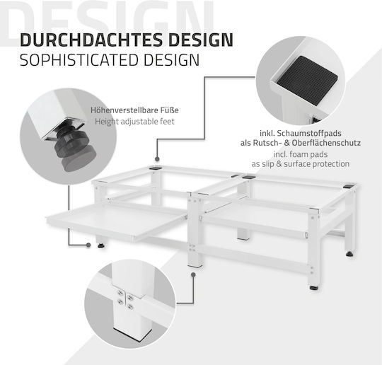 ML-Design 490009415 Verstellbar Anschluss Für Waschmaschine/Trockner aus Metall 2Stück