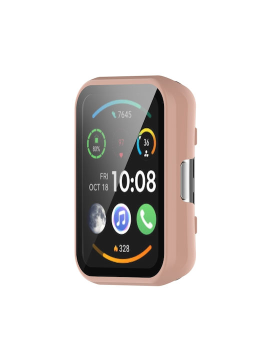 Tempered Glass Πλαστική Θήκη σε Ροζ χρώμα για το Huawei Watch Fit 2 / Fit 2 Active Tempered Glass Πλαστική Θήκη σε Ροζ χρώμα για το Huawei Watch Fit 2 / Fit 2 Active