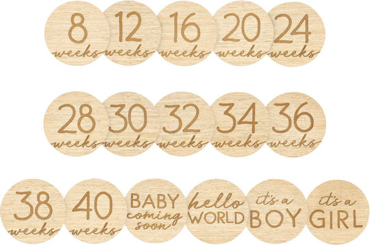 Pearhead Baby Keepsake Gift made of Wood 8pcs