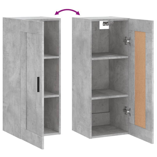 vidaXL Bathroom Cabinet L34.5xW34xH90cm Gray
