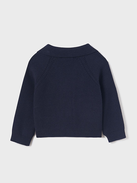 Kinder-Sweatshirtjacke Gestrickt Marineblau